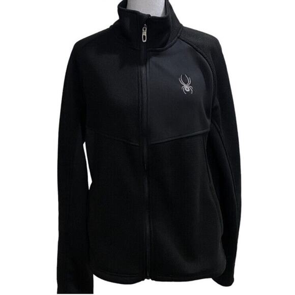 Spyder Men’s Full Zip Jacket Warm Black Size Small style 71H64010-01 Mid-weight - Picture 1 of 12